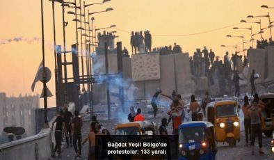 Bağdat Yeşil Bölge’de protestolar: 133 yaralı