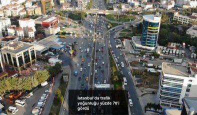 İstanbul’da trafik yoğunluğu yüzde 70’i gördü