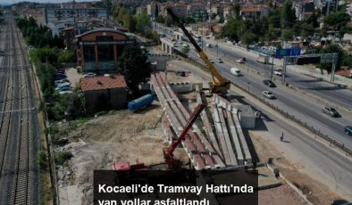 Kocaeli’de Tramvay Hattı’nda yan yollar asfaltlandı