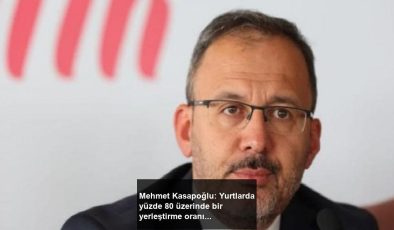 Mehmet Kasapoğlu: Yurtlarda yüzde 80 üzerinde bir yerleştirme oranı yakaladık