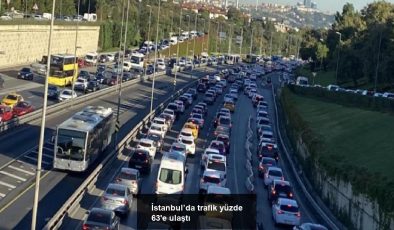 İstanbul’da trafik yüzde 63’e ulaştı
