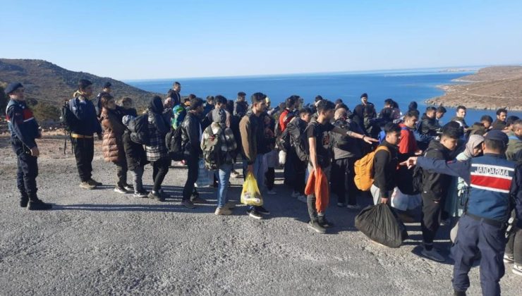 İzmir’de yurt dışına kaçmaya çalışan 180 göçmen yakalandı