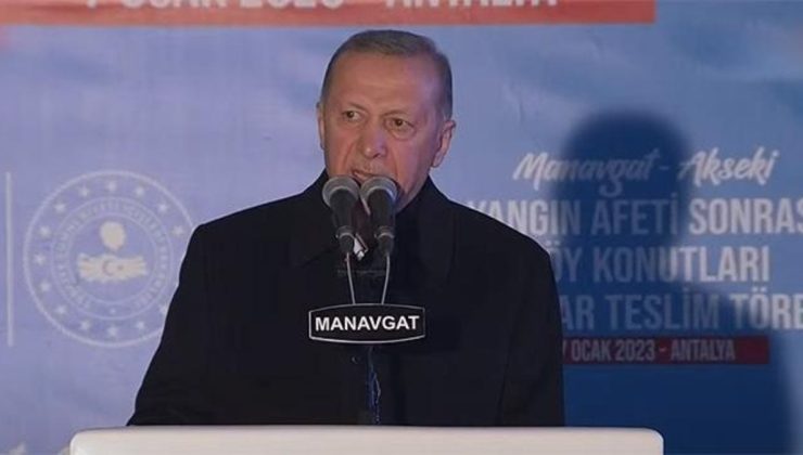 Cumhurbaşkanı Erdoğan Manavgat’ta konutların teslim törenine katıldı