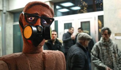 Sırbistan’da hava kirliliği eylemi