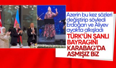 Erdoğan ve Aliyev, Azerin’in Çırpınırdın Karadeniz şarkısını ayakta alkışladı