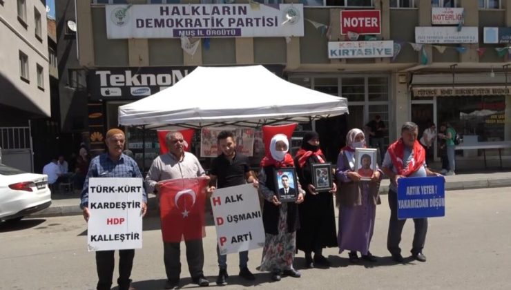 Muş’ta evlat nöbetine katılan anne: Yılanın başı HDP’dir